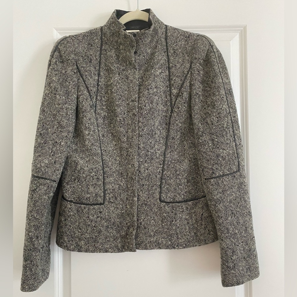 Alexander McQueen Tweed Wool Blazer Evening Jacket women